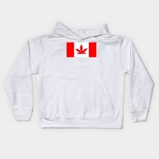 Canadian Flag Marijuana Kids Hoodie